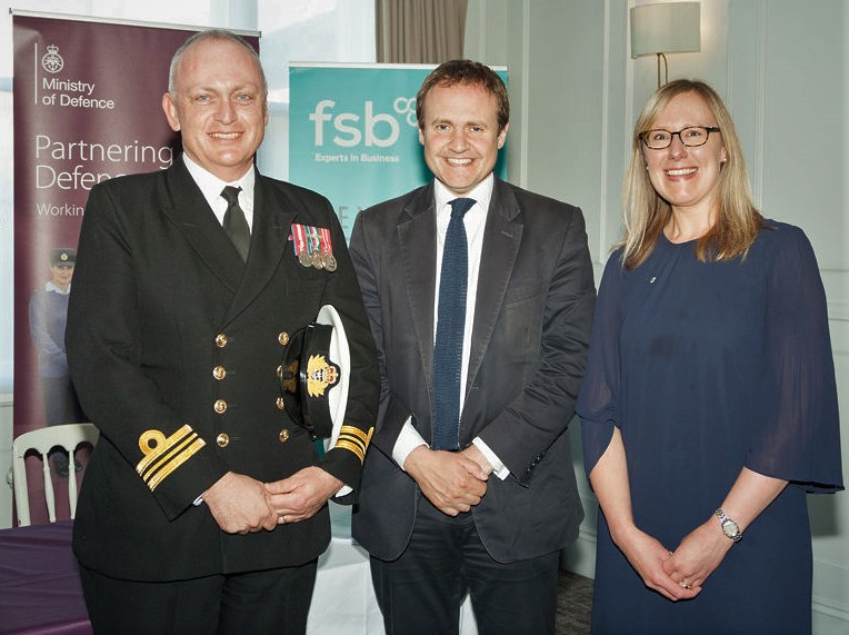 Tony Scott, Tom Tugendhat MP and Debbie Scott. Tony is the other co-founder and director of Scott Communications and is a serving Royal Naval Reservist.